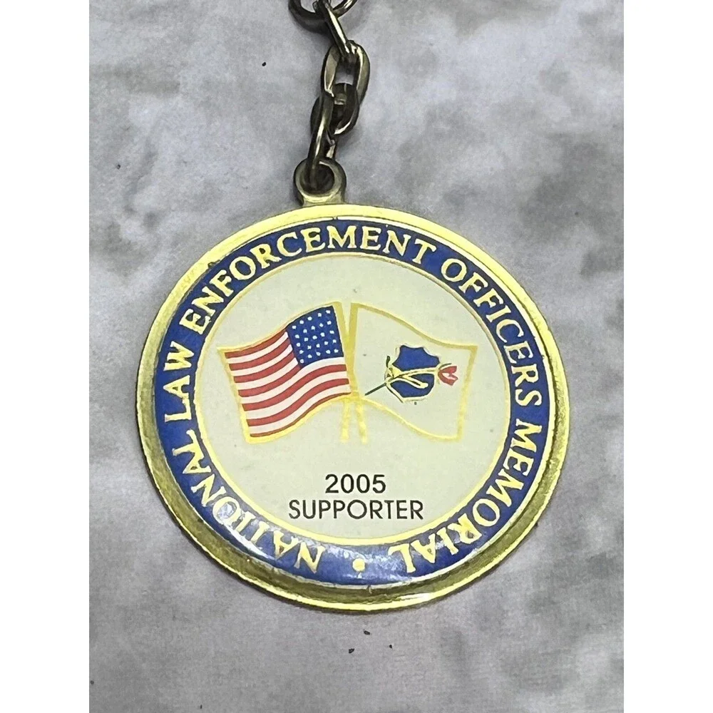 National Law Enforcement Officers Memorial 2005 Vintage Keychain Keyring